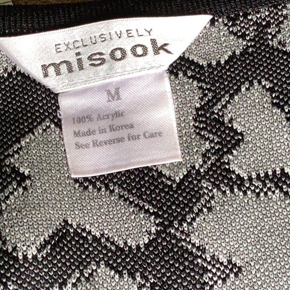 MISOOK Knit Sleeveless TankTop Black Spotted Size Medium - Picture 6 of 6